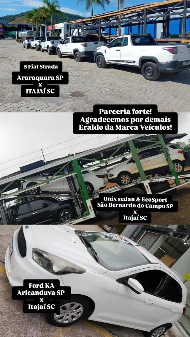 5 Fiat Strada — Araraquara SP para Itajaí SC